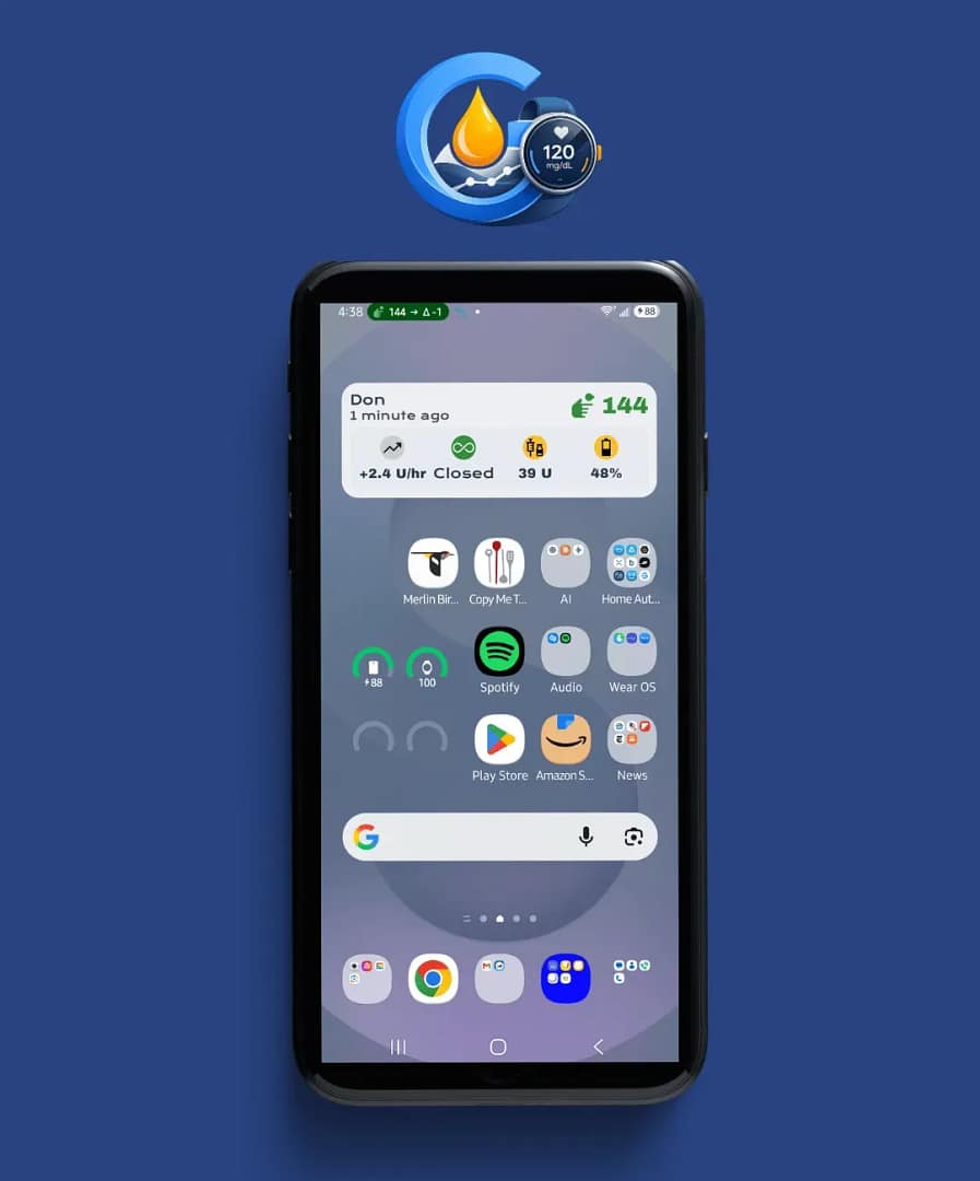 GlucoGlanceTwiist Home-screen widget