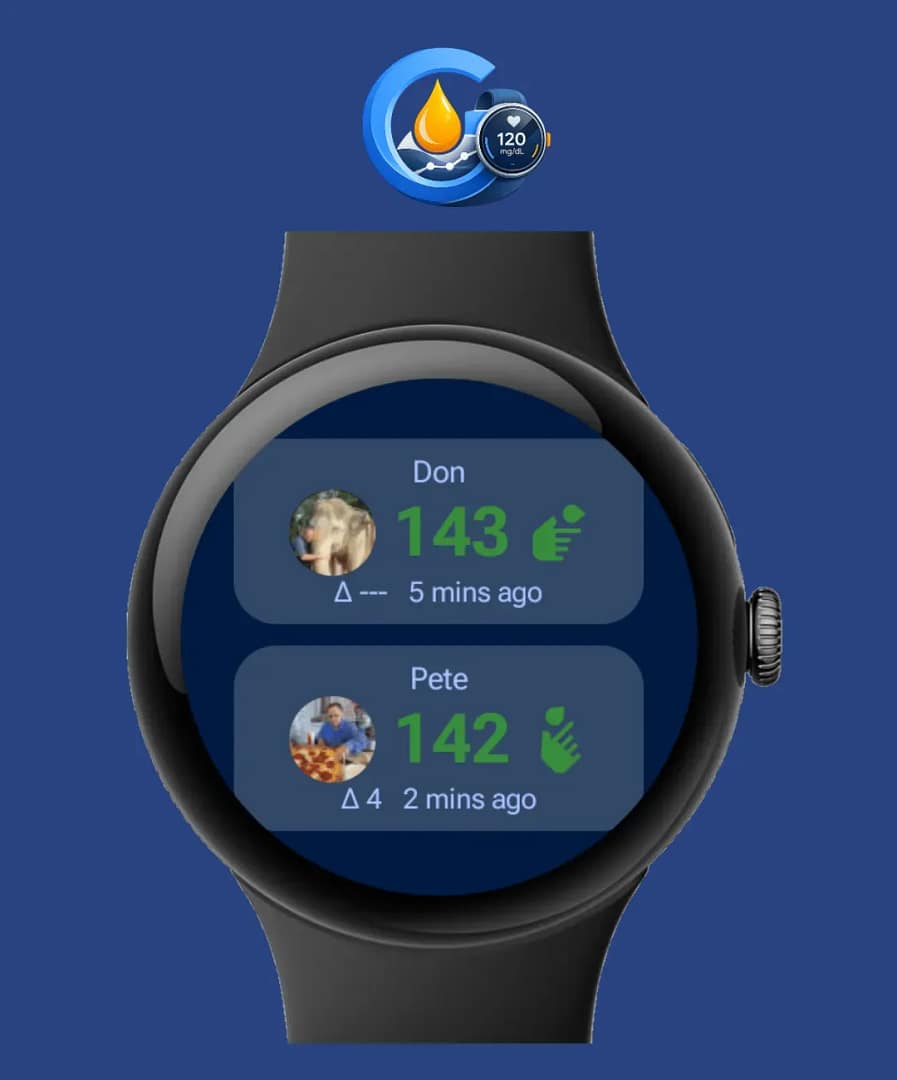 GlucoGlanceTwiist Watch People tile
